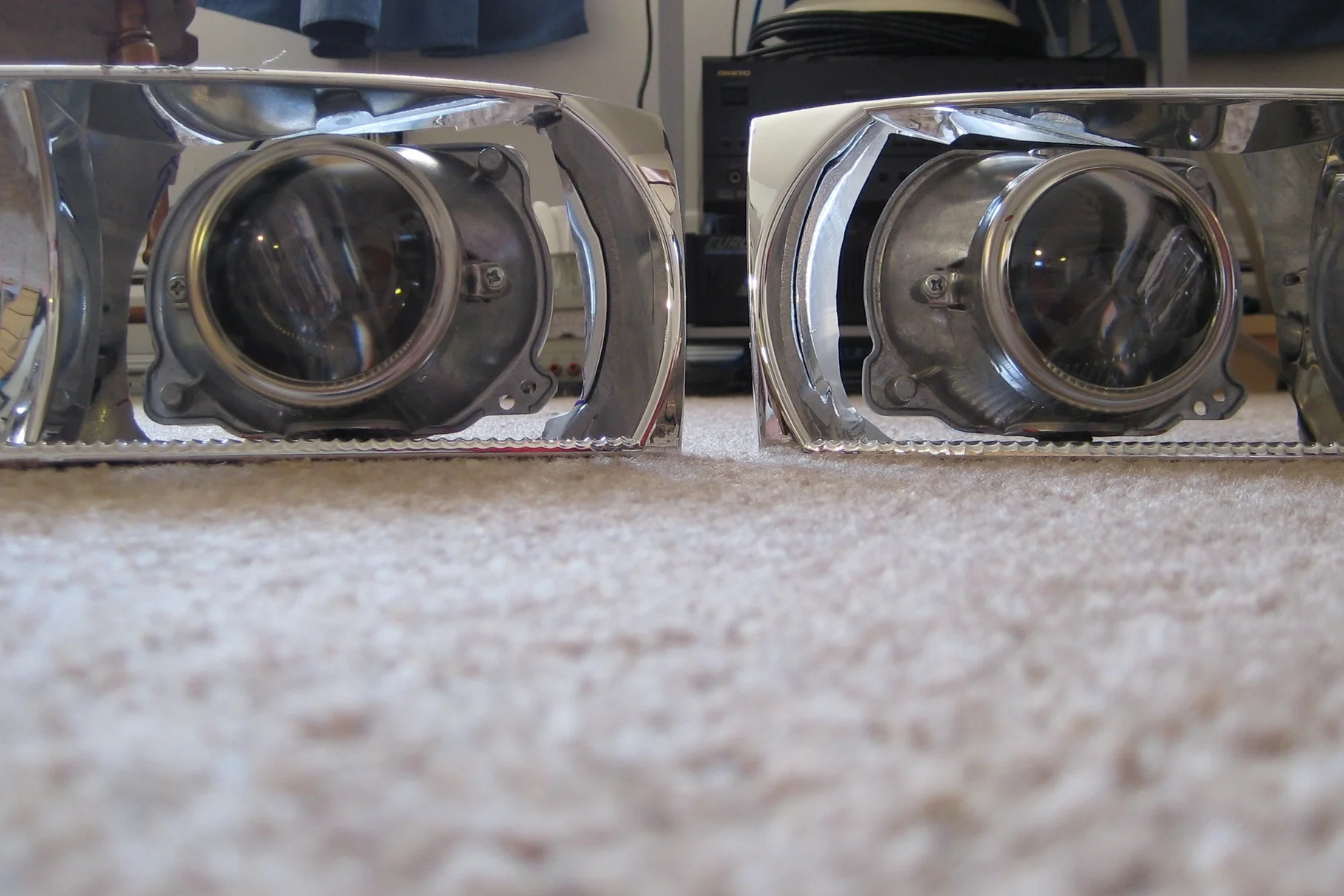 Mock up in stock reflectors.