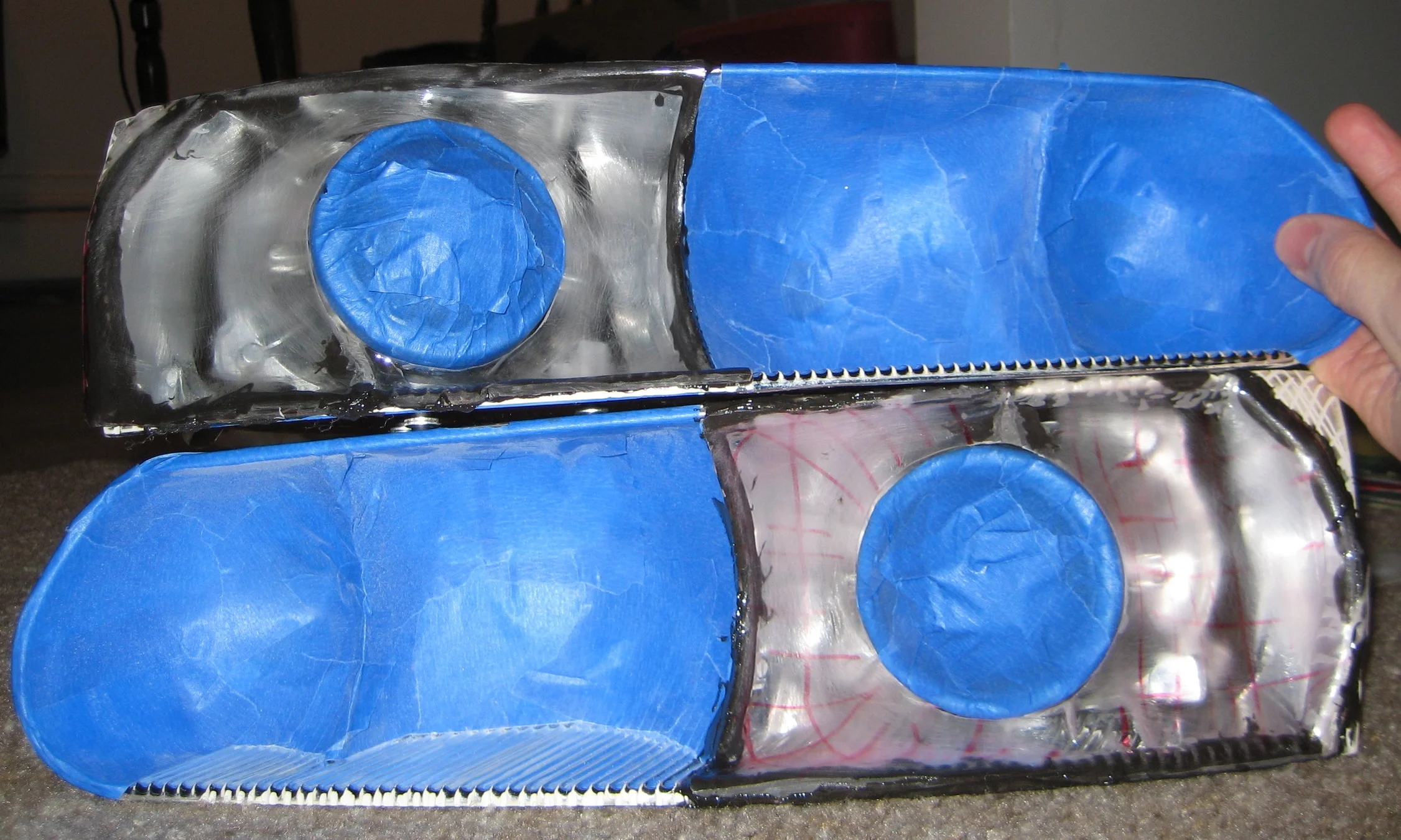 Trimmed, Glued and ready for paint.