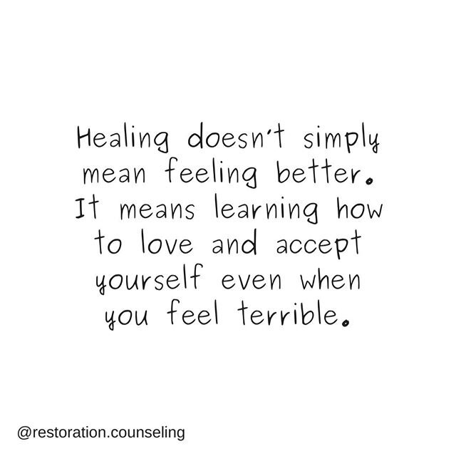 I had this conversation yesterday and it got me thinking. Sometimes feeling better is the last stop on the healing journey, but it&rsquo;s what we want the most. Along the way you learn self acceptance, self love, how to set boundaries, how to tolera