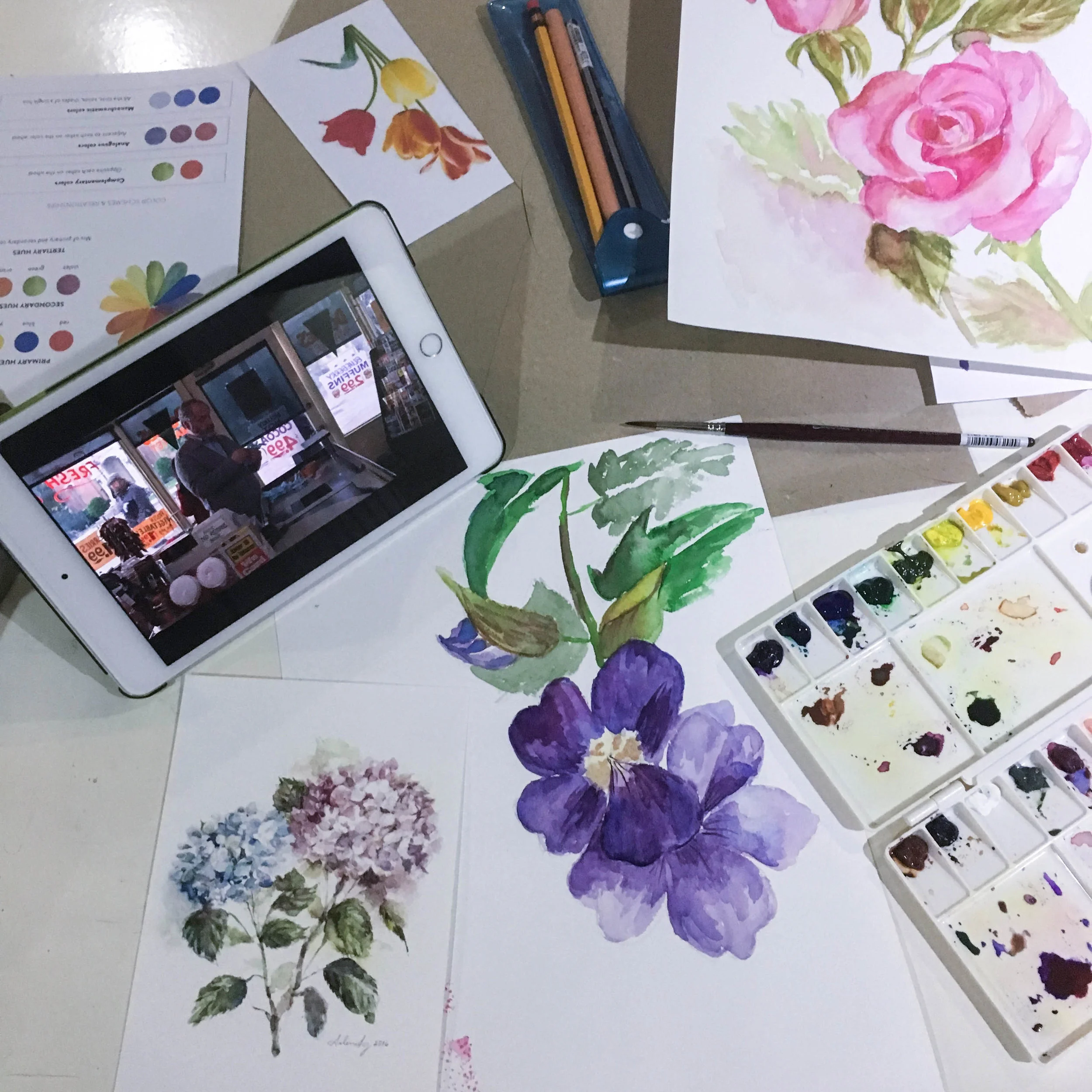 Watercolor Session with Arlene Sy!
