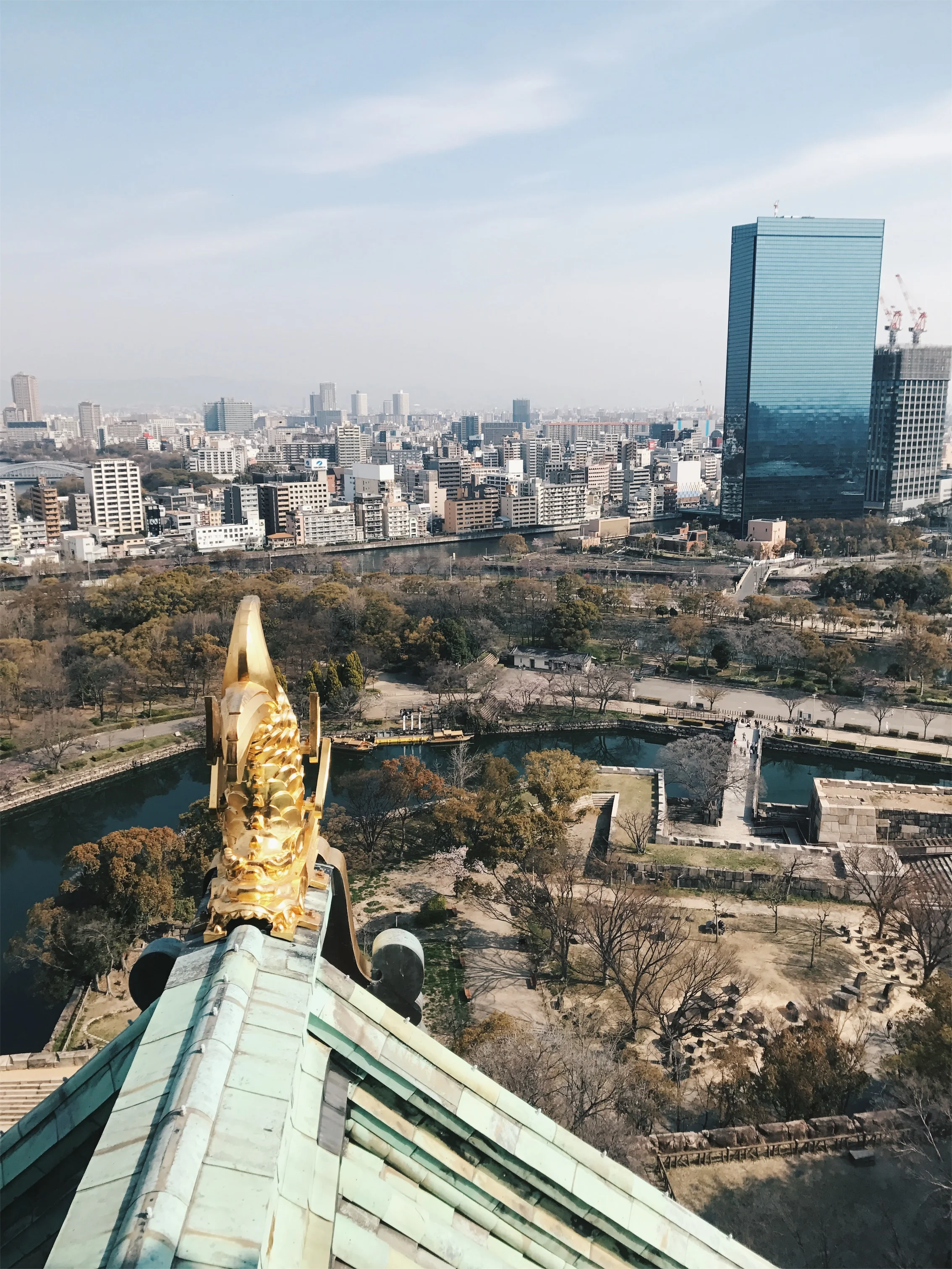 the top of osaka castle