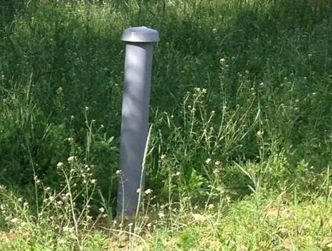 Luftningsrör med kåpa. Ok!