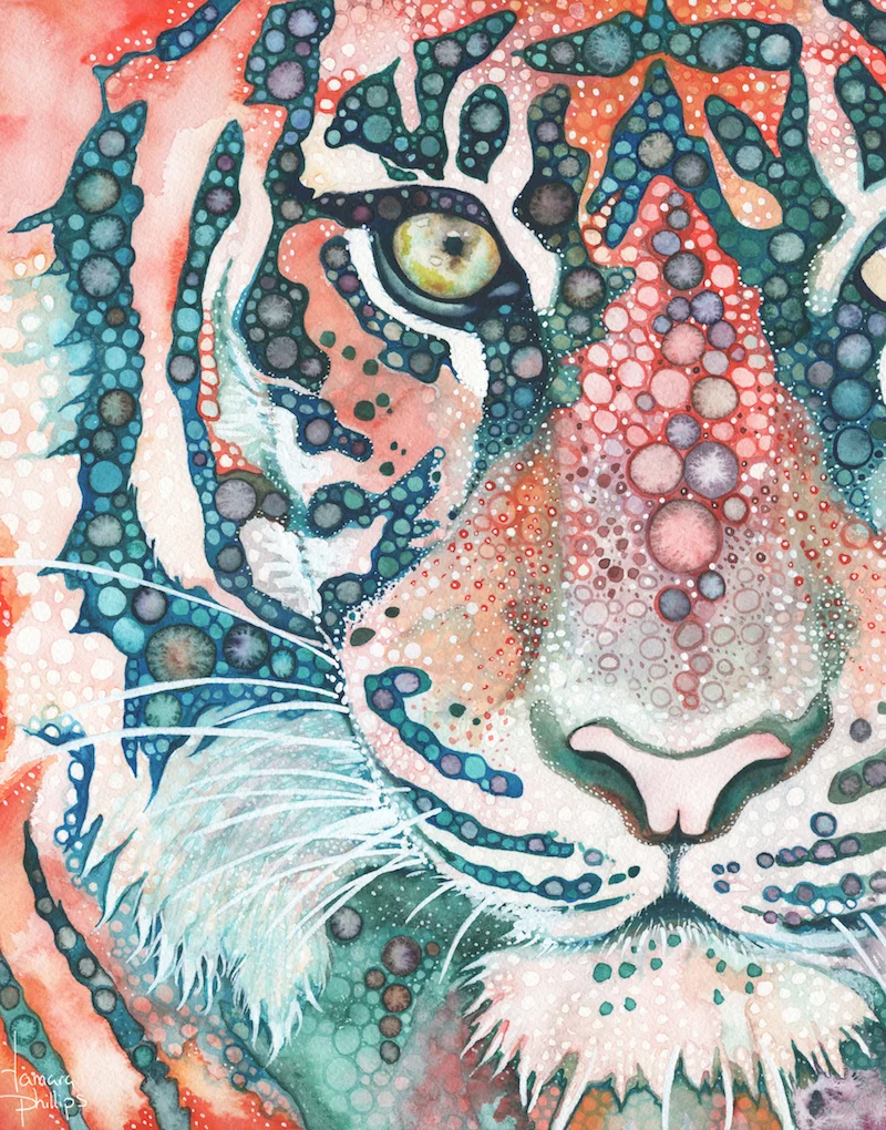 Sumatran Tiger 11" x 14" watercolour