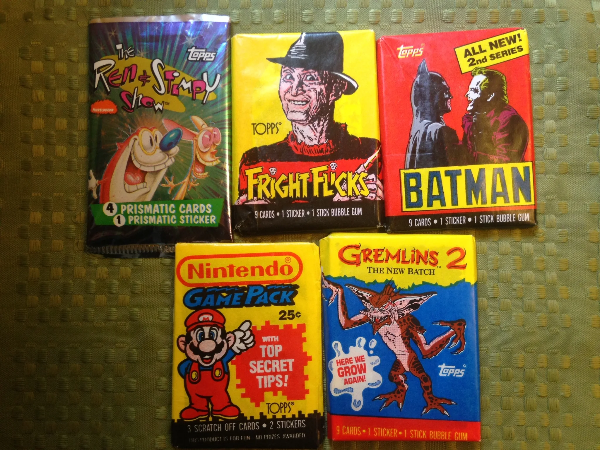 Five packs of trading cards - $8