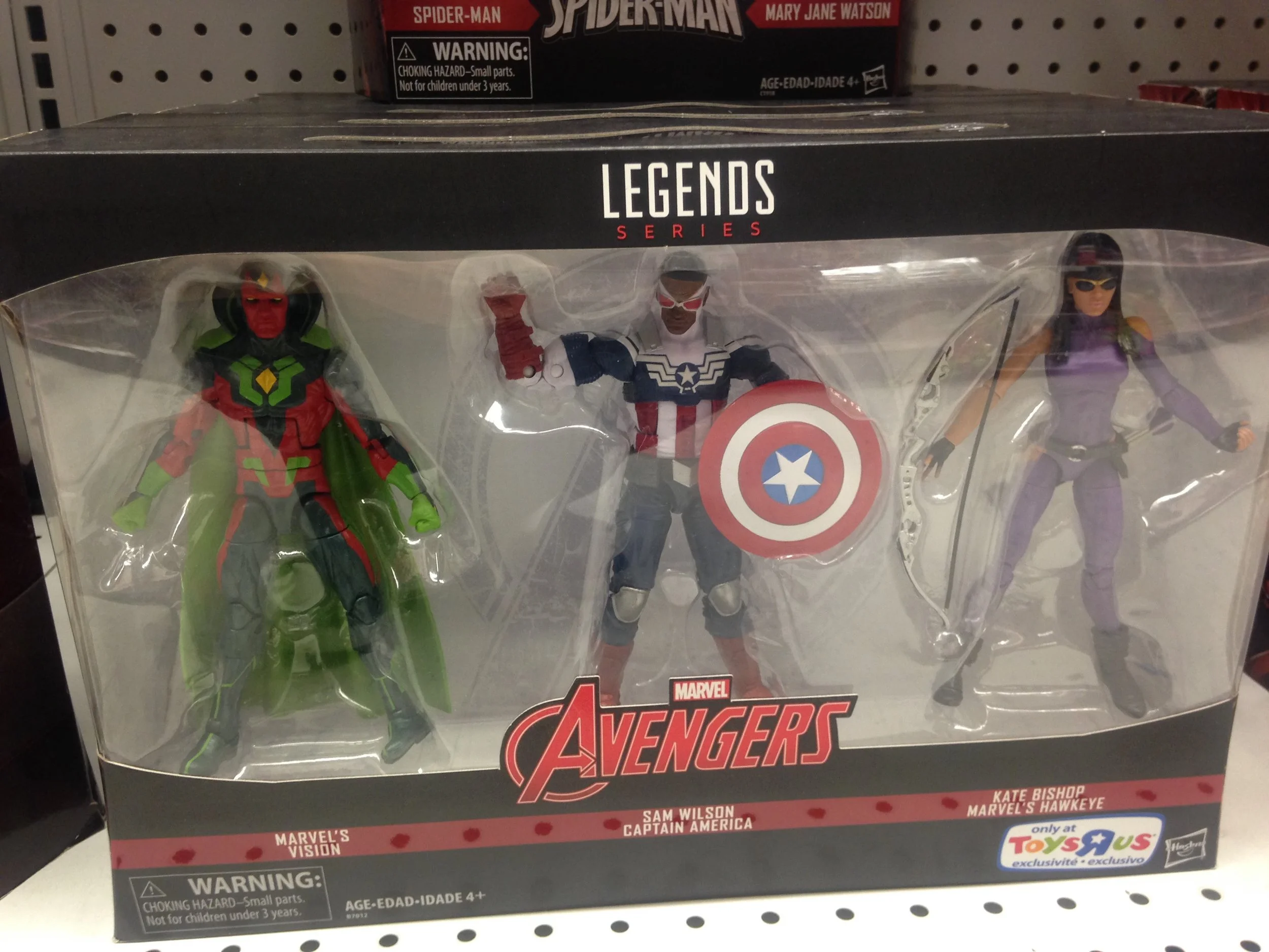 I love that one of the Toys R Us exclusives is Kate Bishop. Don't know who that is? Read Matt Fraction's Hawkeye. I highly recommend it!