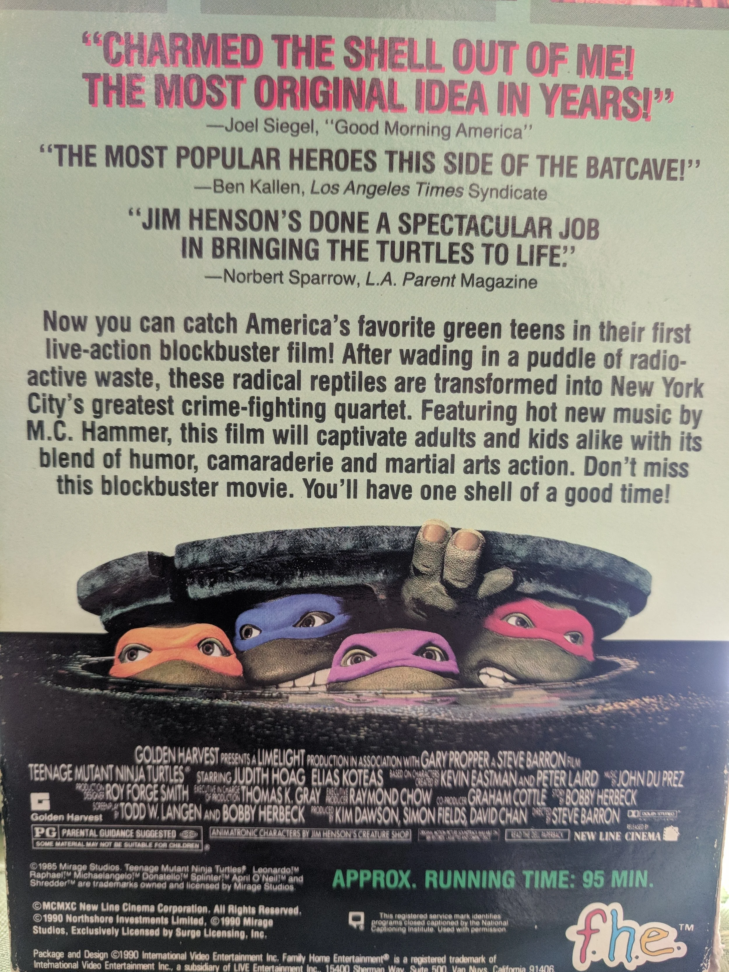 The back of the VHS jacket. That's right, I still own one and had it ready!