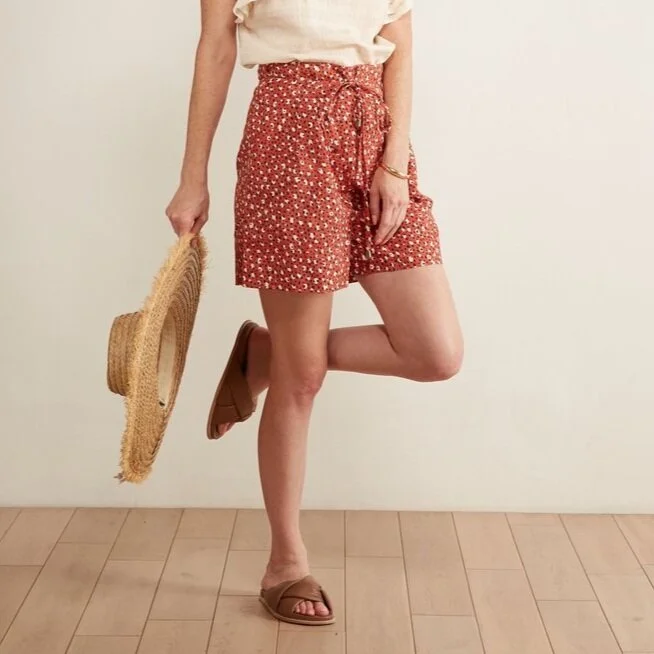 gathered waist shorts