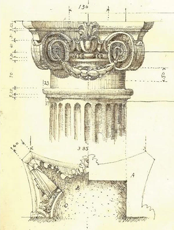 Fig.9: Measured drawing by Francis Terry 1991