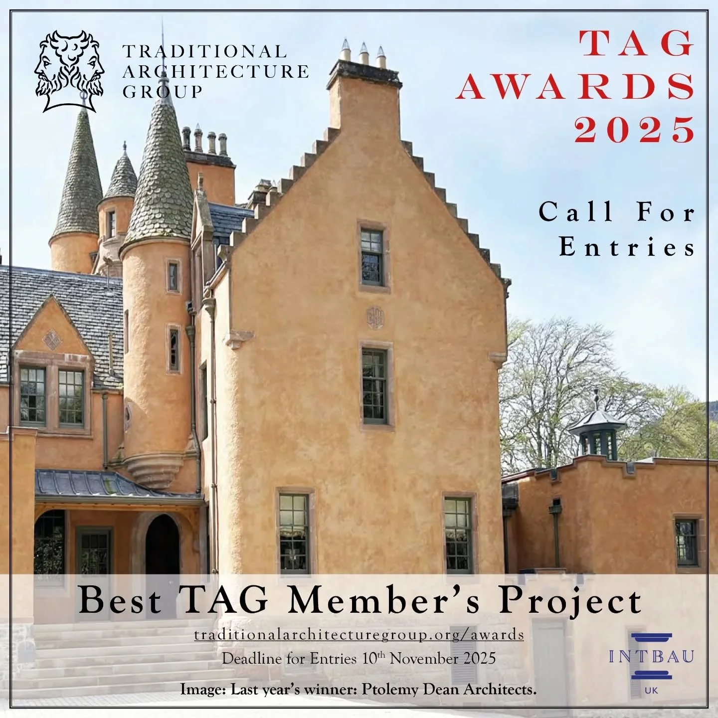 TAG AWARDS 2025 - CALL FOR ENTRIES
Our December awards night are not very far, and now it's the right time to prepare and submit your entries !
This year we have five award categories, with a new one added !

Best Measured Drawing_Open to UK and inte
