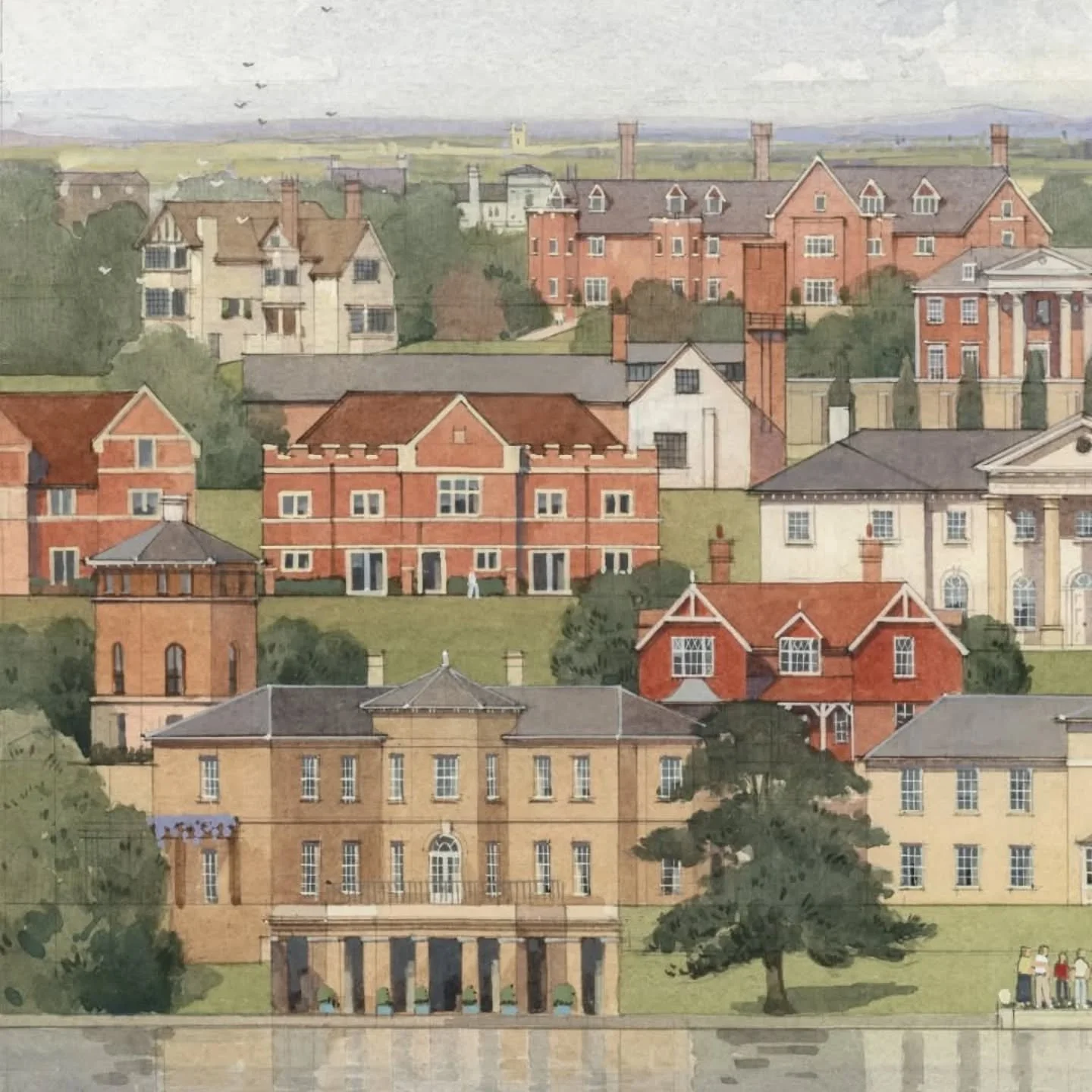 To commemorate the retirement of ADAM director&nbsp;Nigel&nbsp;Anderson earlier this year, ADAM ARCHITECTURE commissioned artist&nbsp;Chris Draper GAvA - Artist&nbsp;to create a watercolour celebrating&nbsp;Nigel&rsquo;s remarkable 37-year career wit