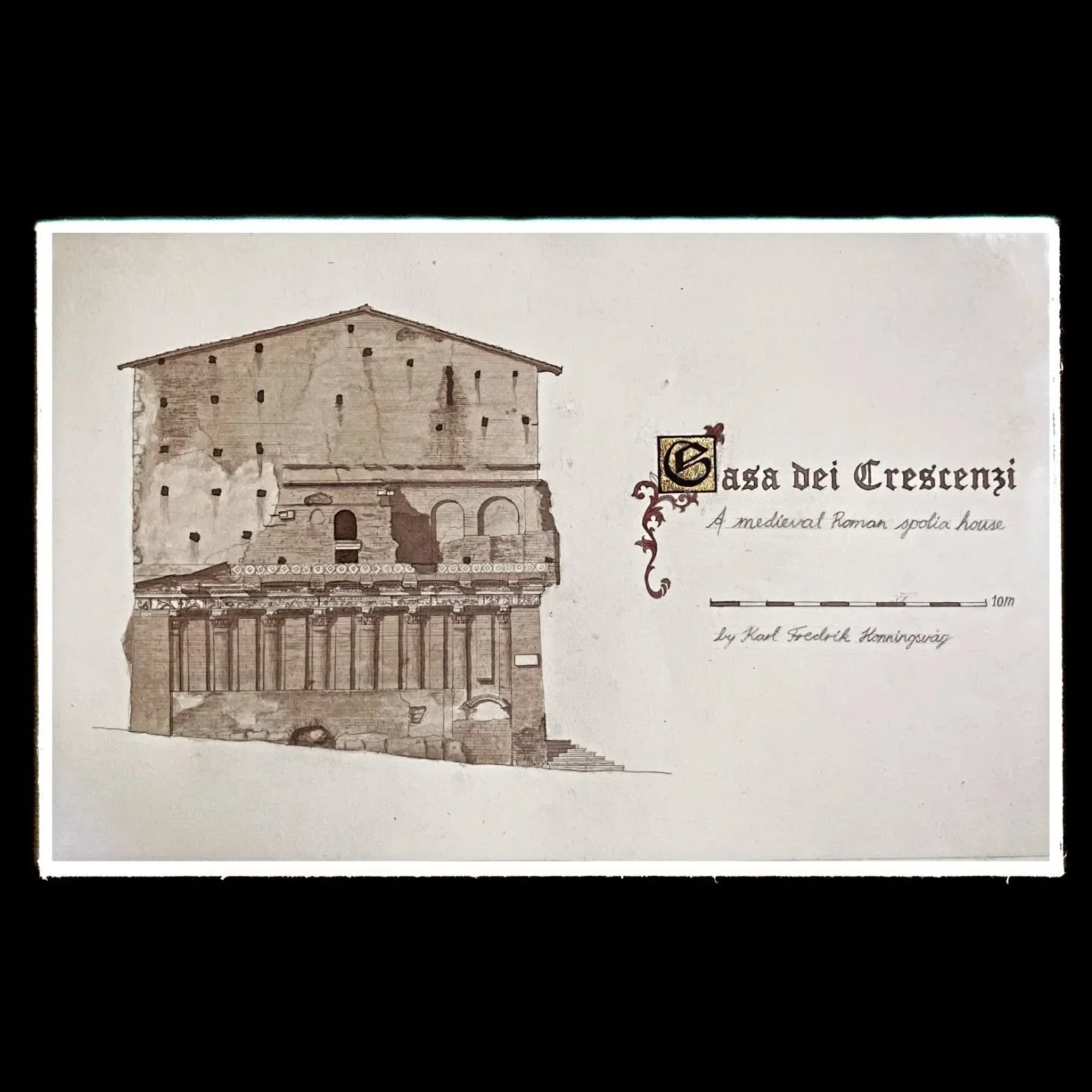 MEASURED DRAWING

This year&rsquo;s COMMENDATION for the TAG Best Measured Drawing was awarded to Karl Fredrik Honningsv&aring;g for his drawing of the&nbsp;Casa dei Crescenzi - a medieval roman spolia house in Rome. Watercolour was used to add patin