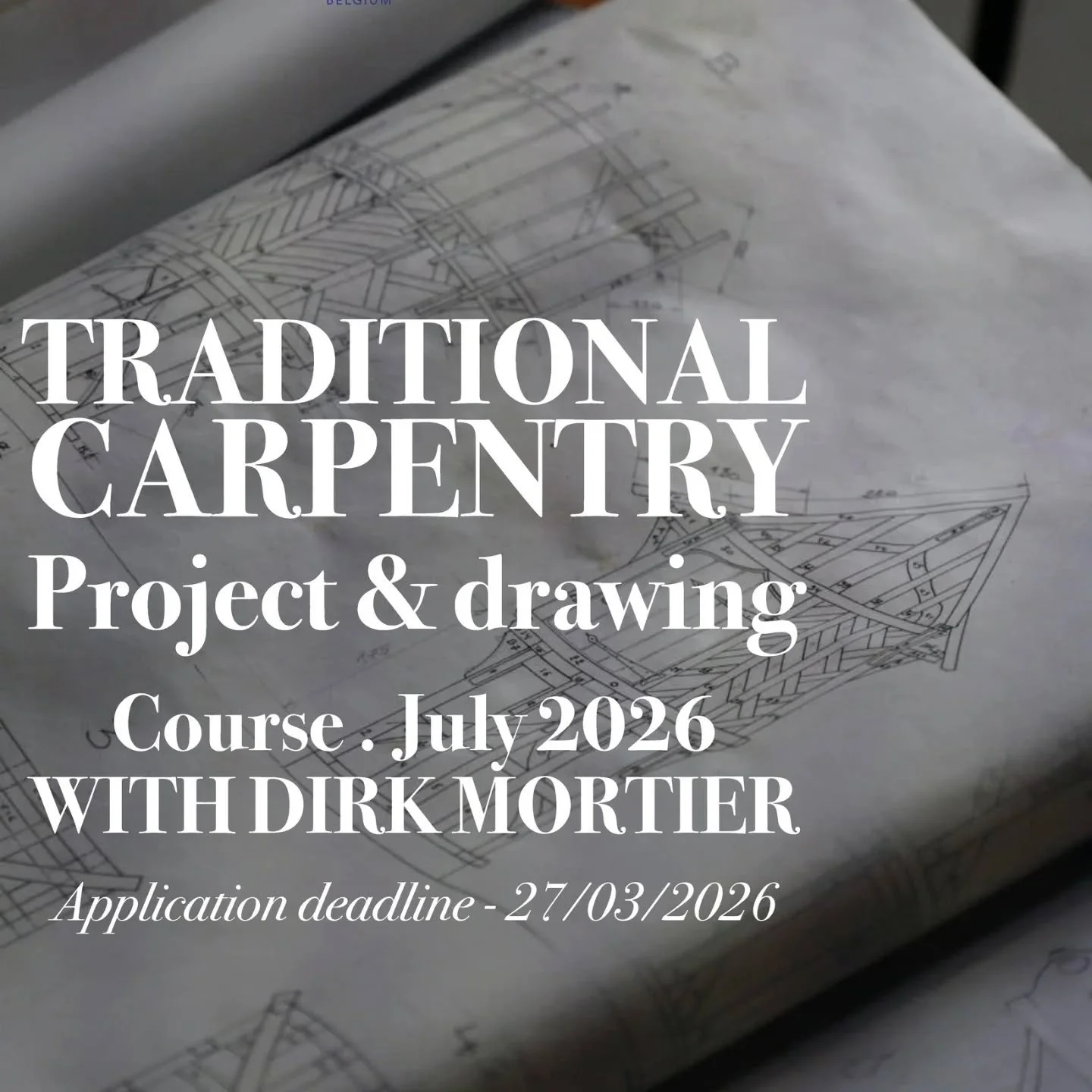 Traditional carpentry: project &amp; drawing

Everbeek, Belgium . July 2026

Applications are open until March 27, 2026.

photo&nbsp;@emmanuel_sep

To learn more &amp; apply:
https://www.latablerondearchitecture.com/en/ateliers