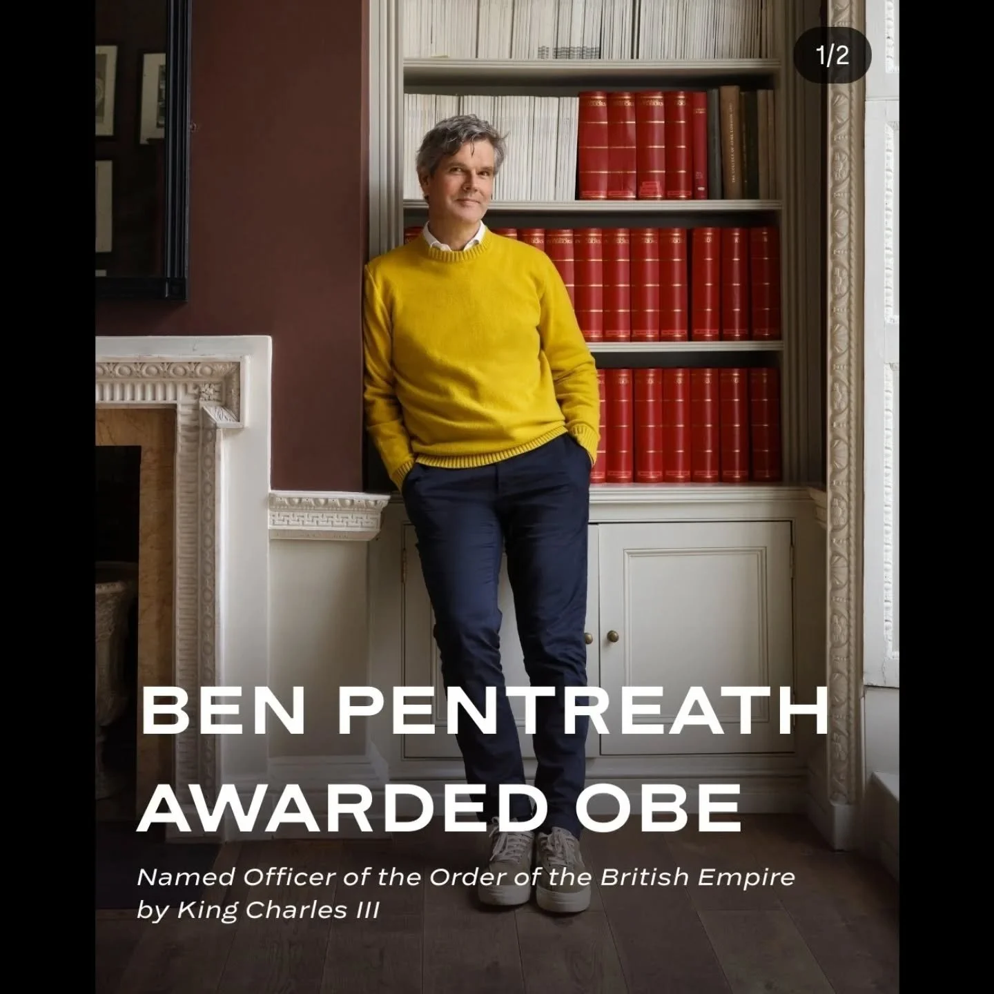 TAG is extremely proud to announce that Ben Pentreath, a long-standing and highly esteemed TAG Member, has been included in the King&rsquo;s New Year&rsquo;s Honours List and has been awarded an OBE (Officer of the Order of the British Empire) for se