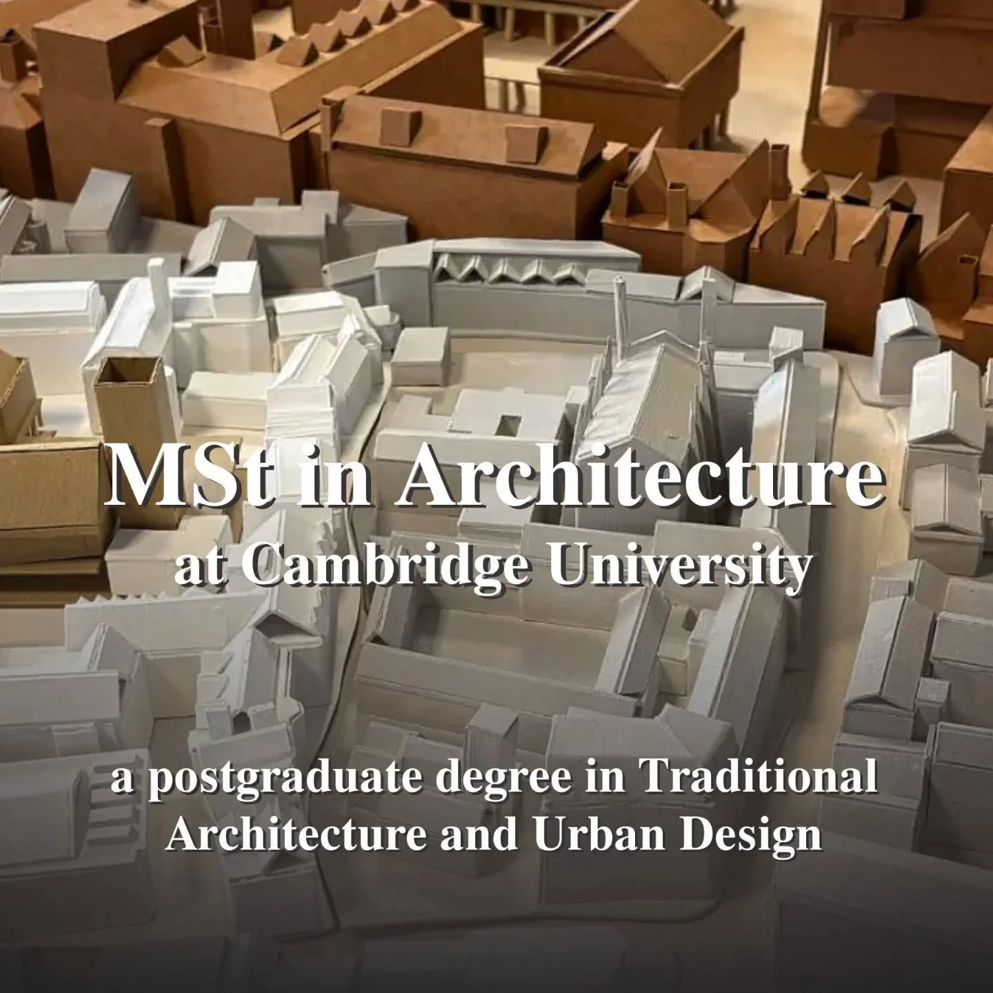 Fantastic news !!!

MSt in Architecture at Cambridge University

A postgraduate degree in traditional Architecture and Urban Design leading to ARB accreditation.

Cambridge University and the King&rsquo;s Foundation have come together to offer, as pa