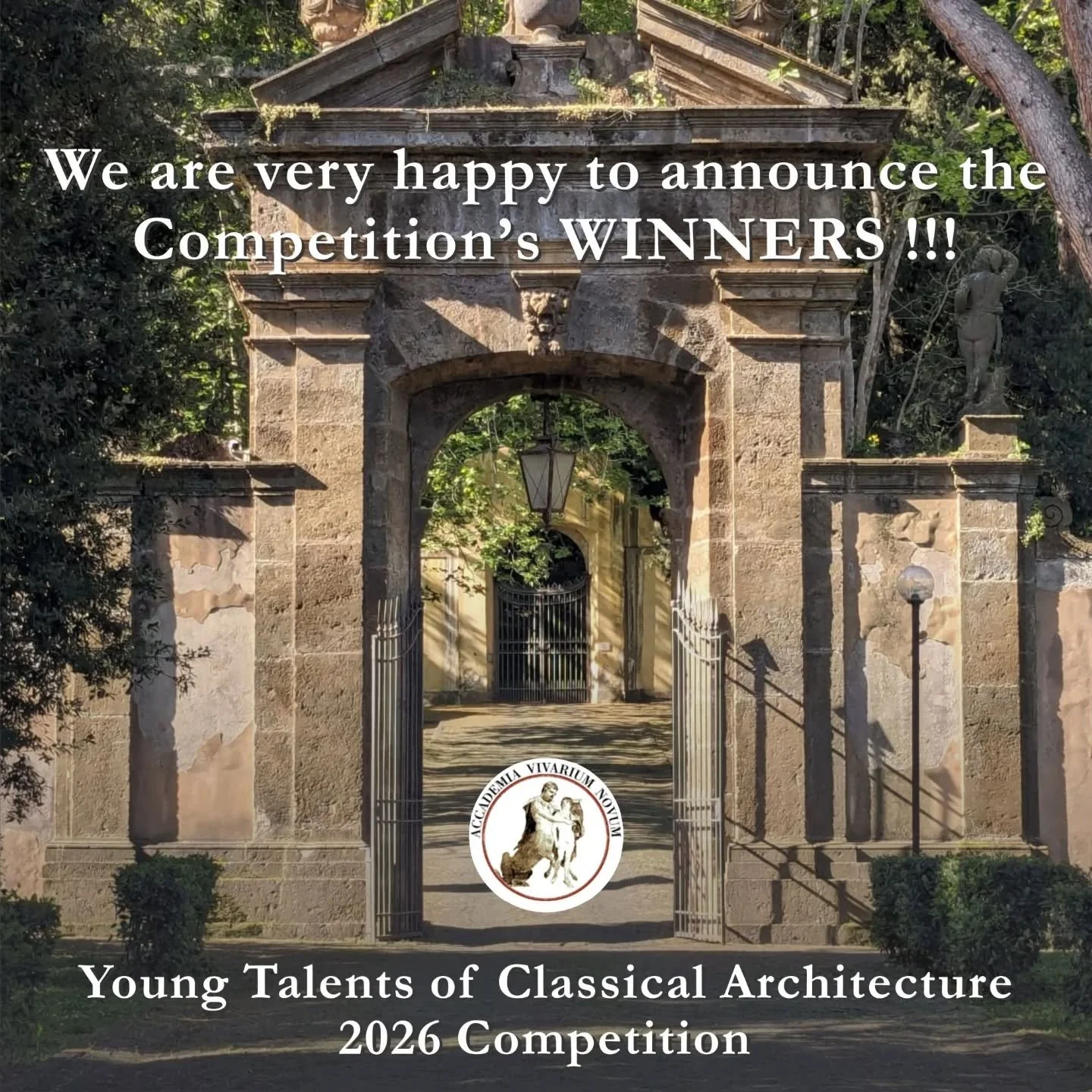 We are very happy to announce the Winners of the 2026 Young Talents of Classical Architecture Competition&nbsp;Humanitas and the harmony of place,&nbsp;held at the&nbsp;Accademia Vivarium novum - Frascati

The Jury received submissions from all the c