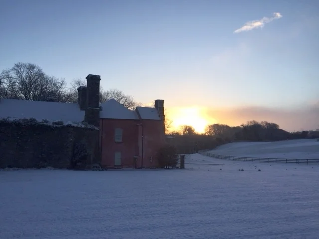 Sunrise over a snow covered Glenbeg