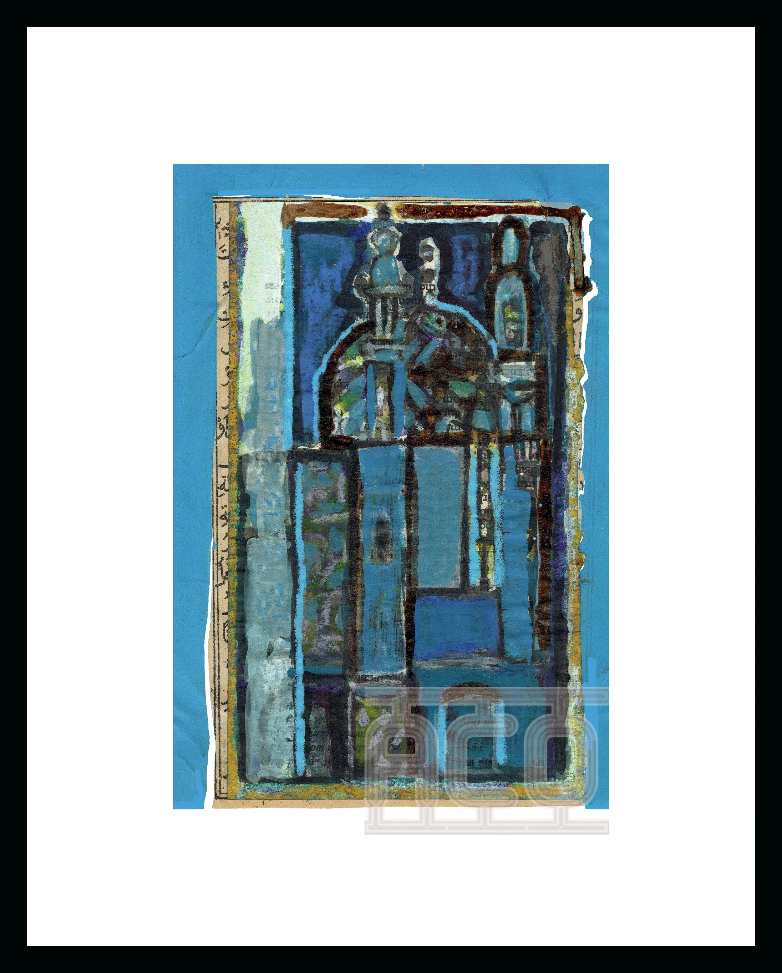 Petite estampe orientale Chf 350.- encadrée bois  /SS verre