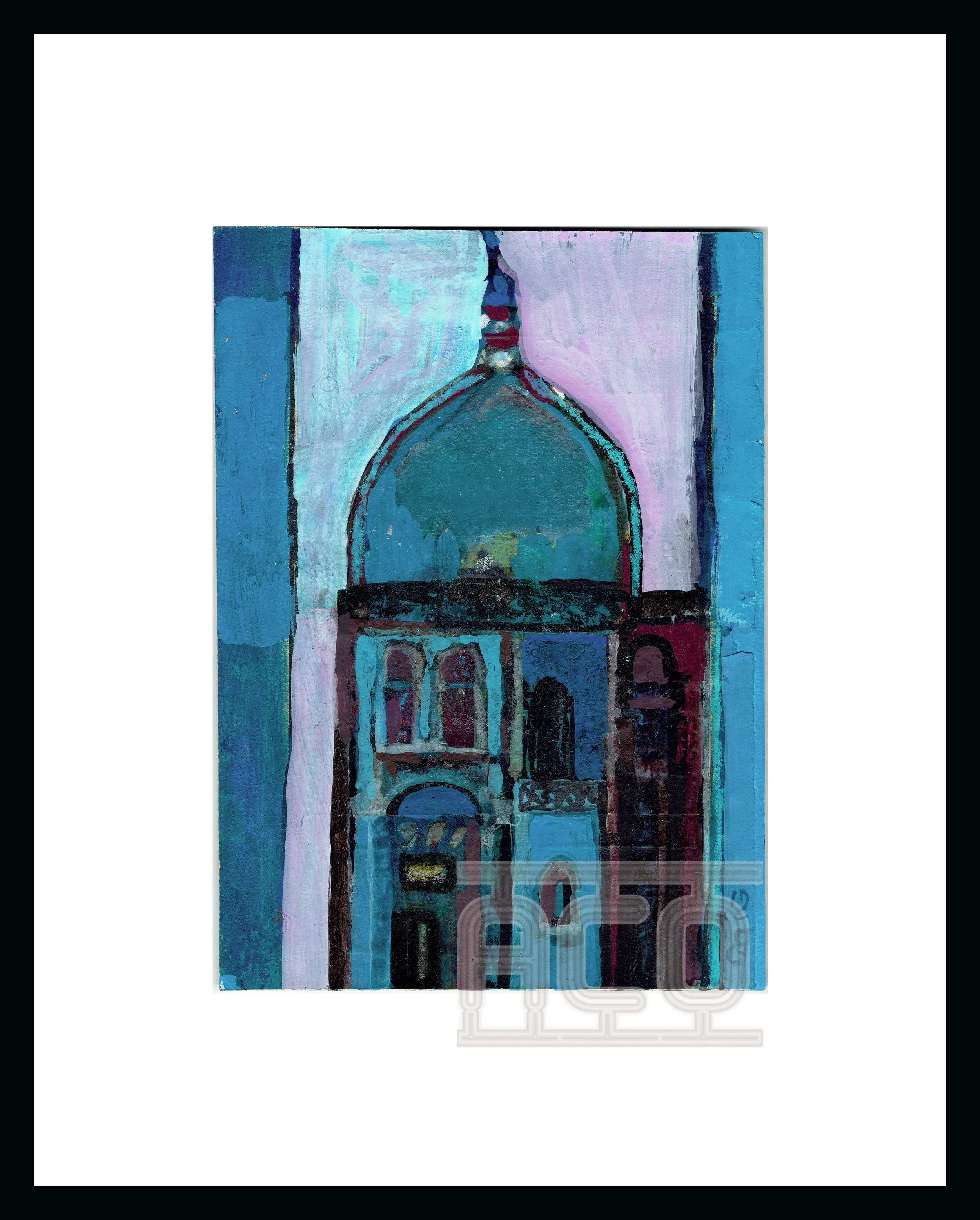 Petite estampe orientale Chf 350.- encadrée bois  /SS verre