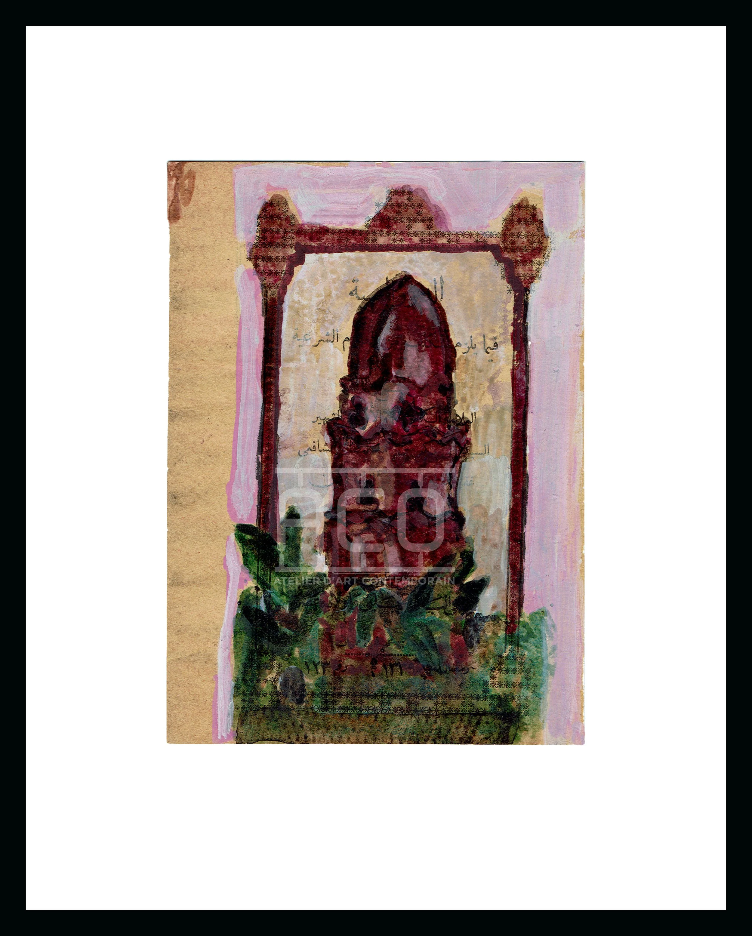 Petite estampe orientale Chf 350.- encadrée bois  /SS verre