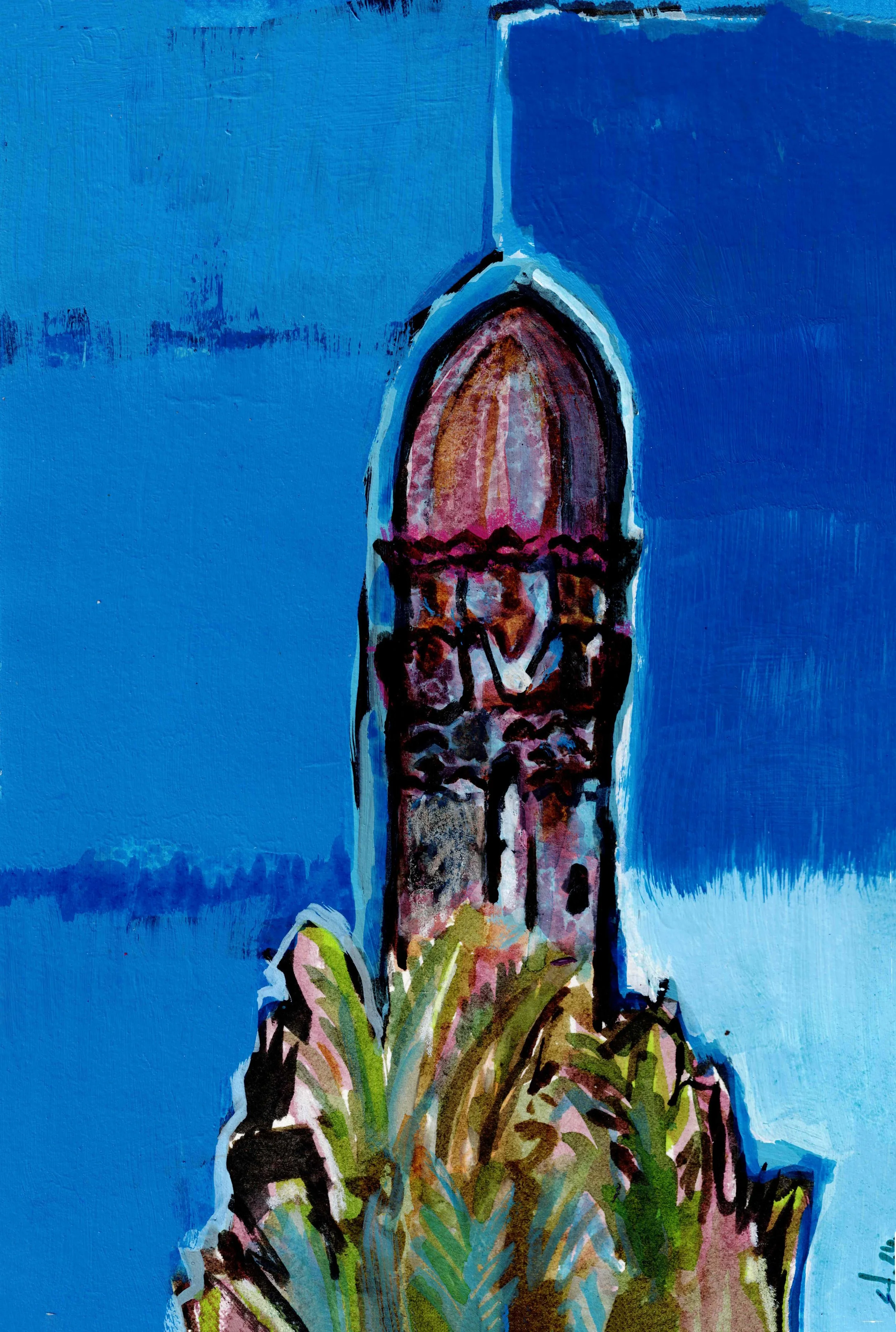  Encre Acrylique Pastel  19X28 cm Encadré 30X37 cm  Encadrée bois  Sous verre Chf 1’500 