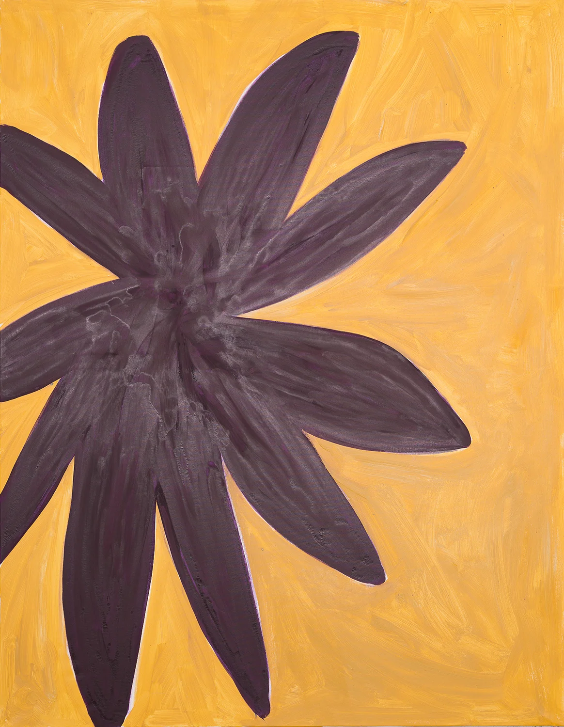 flower, dark violett, beige, 2014