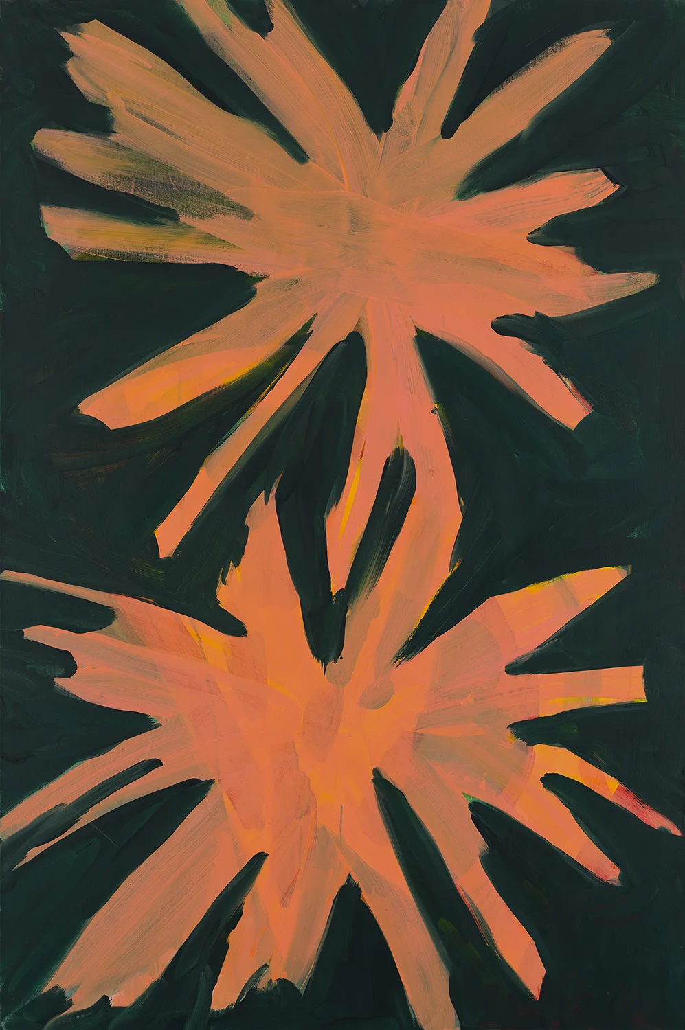 flower 10, Kremlin towers, orange, rosa, 2009
