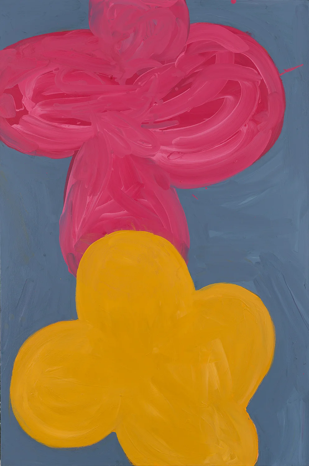 flower 11, rot, beige, grau, December 2009, 2014