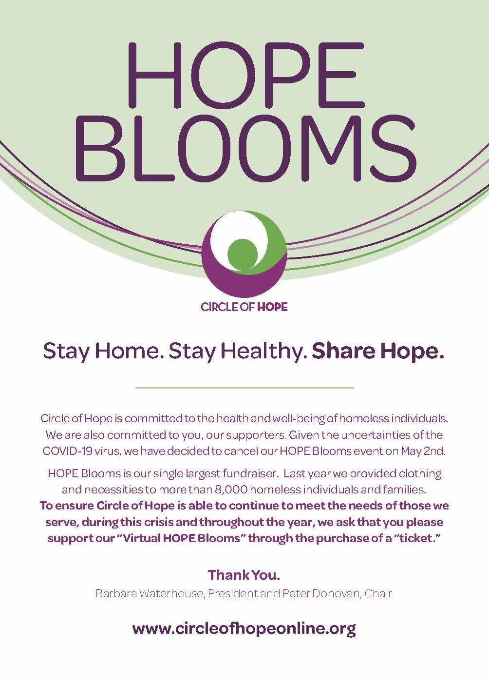 HOPE Blooms — What's New? — Circle of Hope