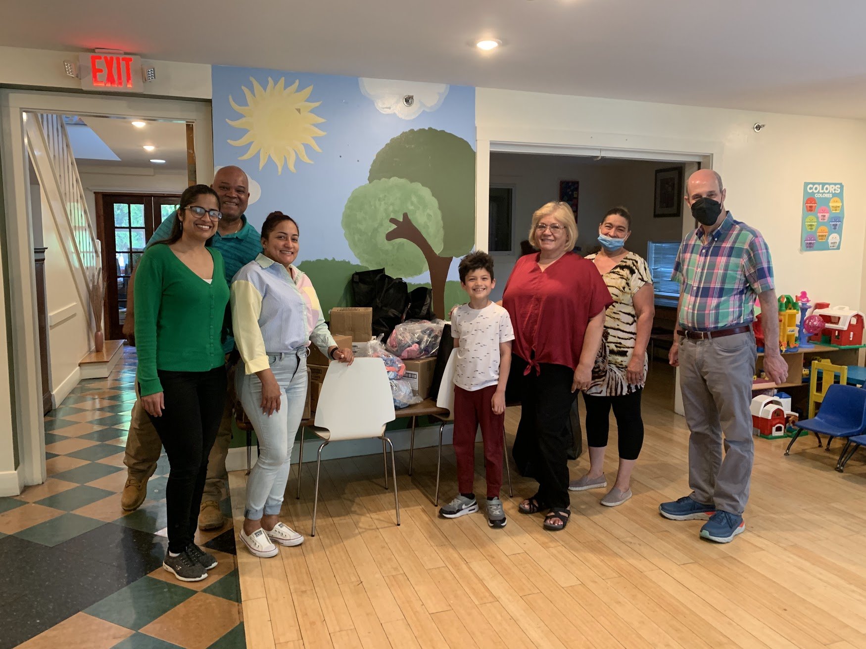  Operations Manager Jody Barnet and Board Member/Volunteer Bruce Goody visited one of Circle of Hope's partner family shelters, bringing clothing and essentials for the families to support health and dignity this summer. 