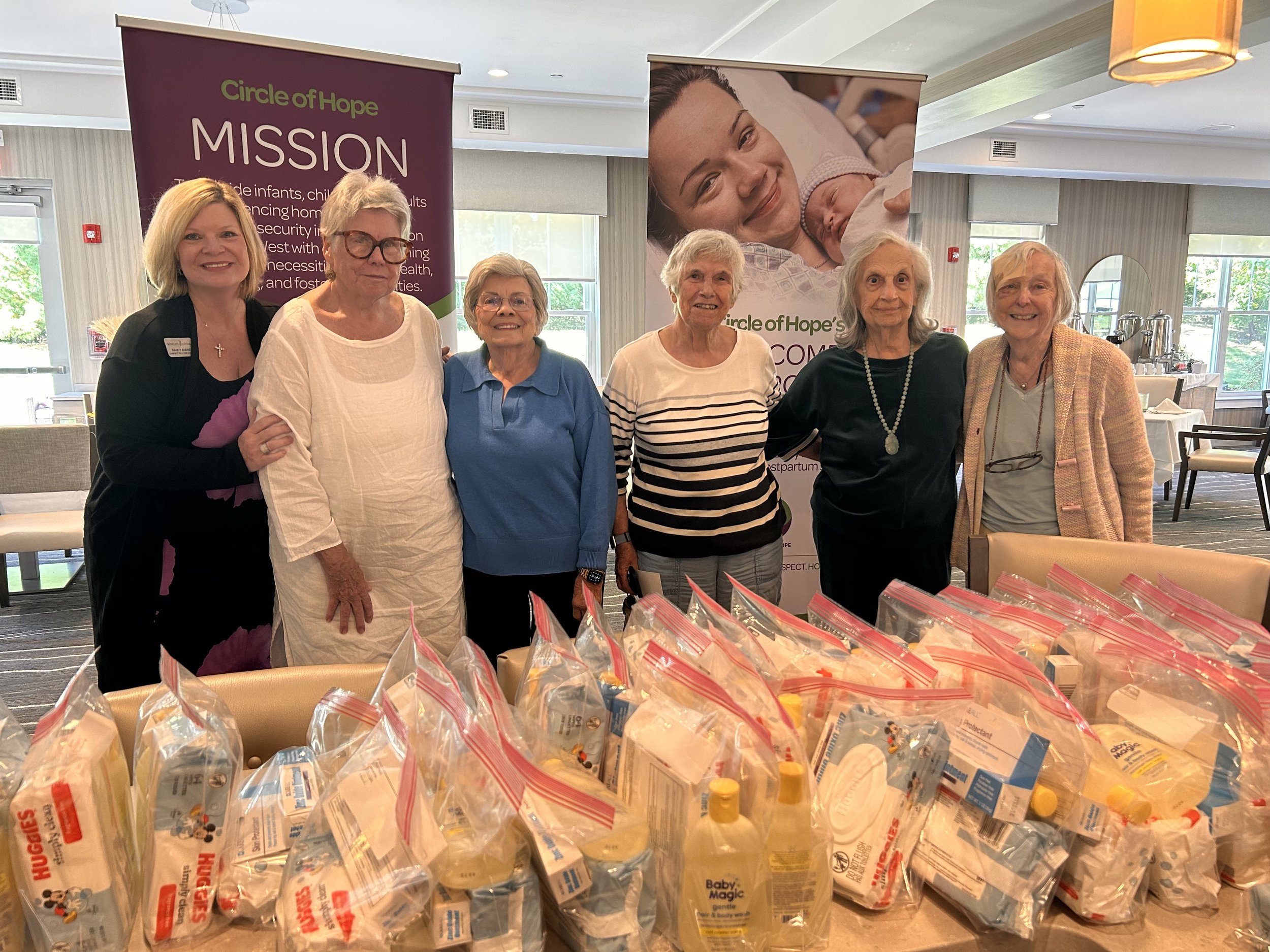  Thank you to Nancy Andrie and  Wingate Living  for assembling infant hygiene kits for Circle of Hope. 