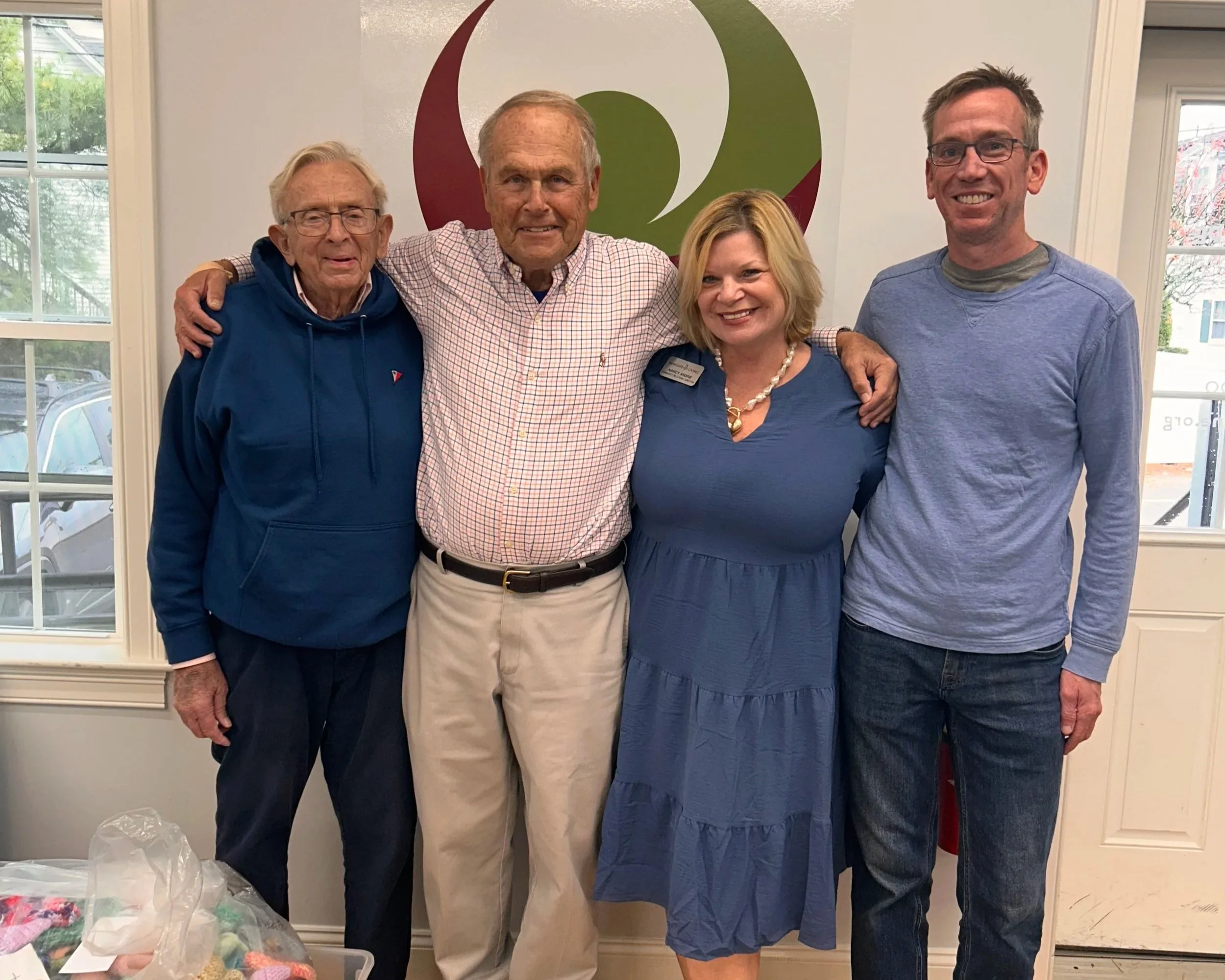   Exchange Club of Needham  members Nancy, Bryan, Peter, and Dennis volunteered at Circle of Hope in October. 