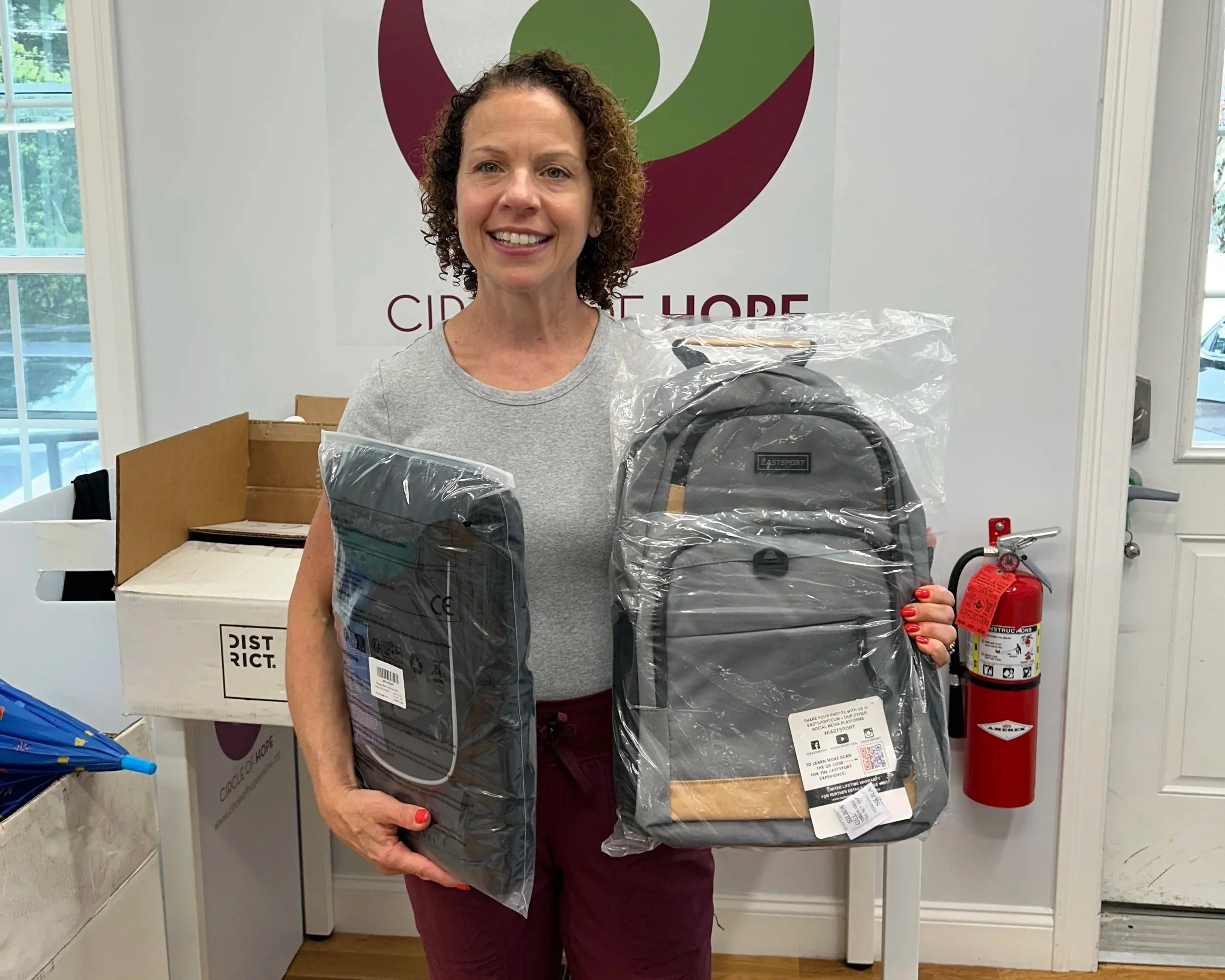  Longtime supporter  Jenn Gershon  ran a collection drive for new diaper backpacks through her business,  Consider It Done Organizing . 