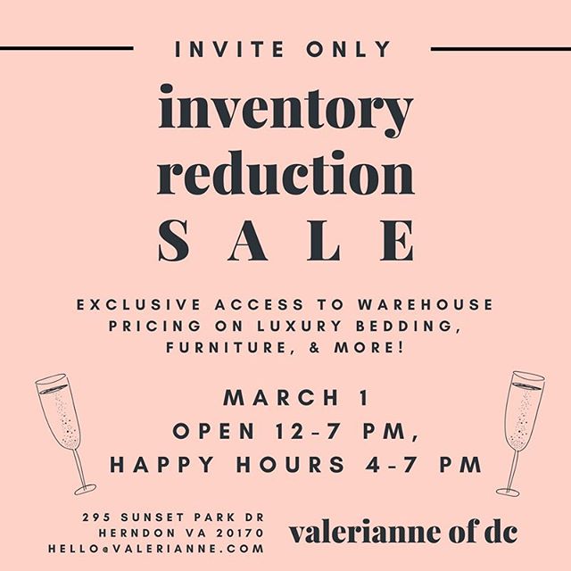 **update: check our stories for a sale preview!!! Tomorrow is the big day!!!! FYI exclusive first access and cocktails, just in case you&rsquo;re not on our mailing list: we got your back! Hope to see you there!!! #happiesthours #valerianne