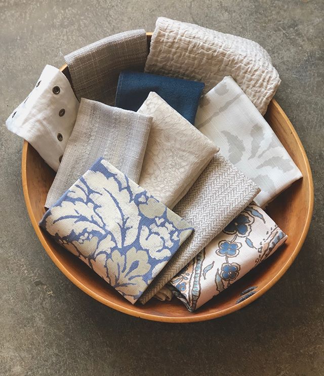 Another #turndownservice sneak peek! These are the final selections for this latest bedroom refresh. Swipe to find out what we&rsquo;re doing with these textiles and to see a before photo of the room!