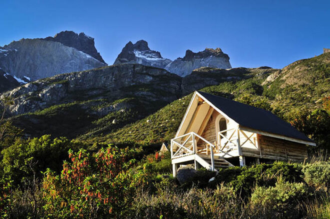 Huts in Torres del Paine W Trek
