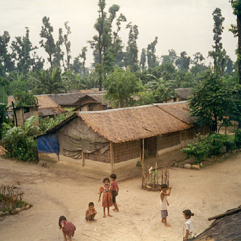   The view from the roof of my hut.&nbsp; When we first arrived the camps were very bare but now there are banana trees and much greenery. Deokumar / PhotoVoice / LWF  