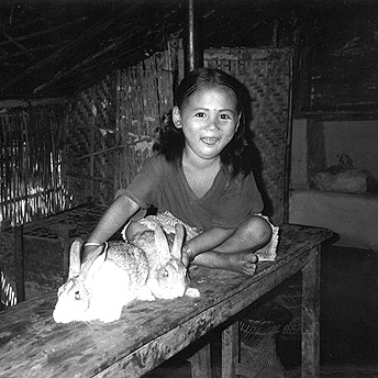  Rabbits in the hut!  Yamuna / PhotoVoice / LWF 