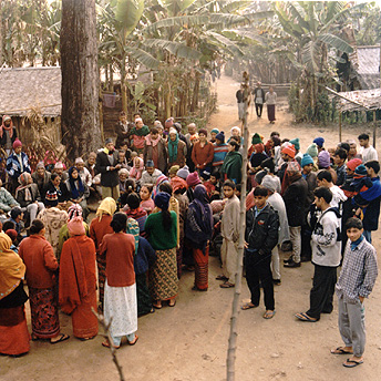   Whenever there is a group of people they will talk about Bhutan.&nbsp; They will share their opinions about the past events in Bhutan and our present situation.    Aite Maya / PhotoVoice / LWF  