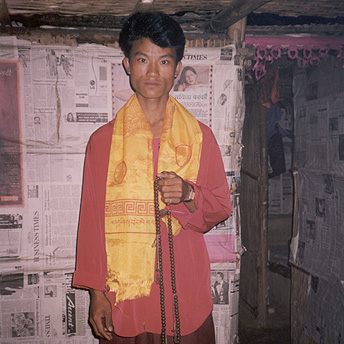   A buddhist monk in the camps    Prem / PhotoVoice / LWF  