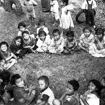 There they can play games and have fun. But now they are closing many of these centres because funds are being cut. What will happen to the children if they are all shut? Rabin / PhotoVoice / LWF