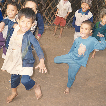  Young people in the camps have little to do because there are few resources – not even a football.&nbsp; There is a small amount of facilities for a small number of children.&nbsp; Khina  / PhotoVoice / LWF  