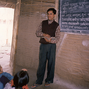 A teacher is like the second parent of a child, they have to show the children the right path. Ajay / PhotoVoice / LWF