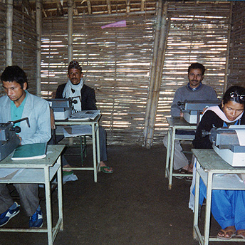   My mother learnt to read and write in the adult literacy classes run by Oxfam.&nbsp; She reads the holy books and folk tales.&nbsp; She encourages us to study hard.    Indra / PhotoVoice / LWF  