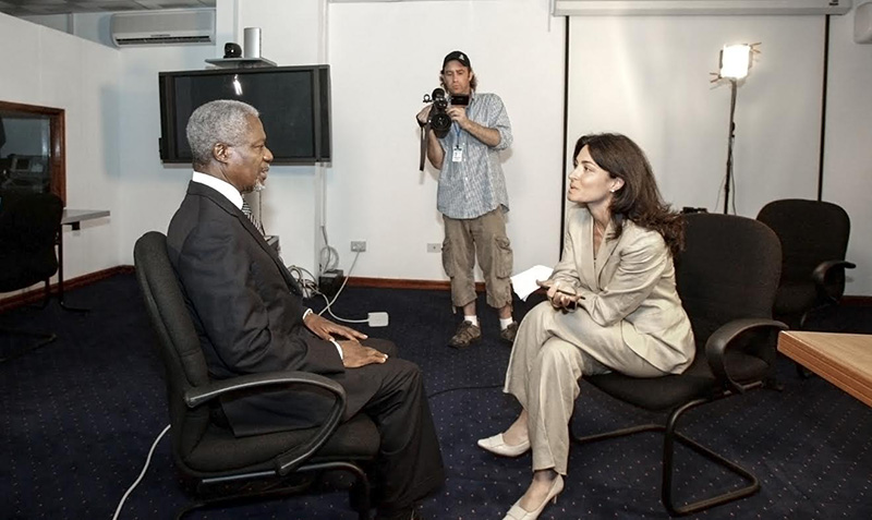 Kofi Annan with Ghida Fakhry