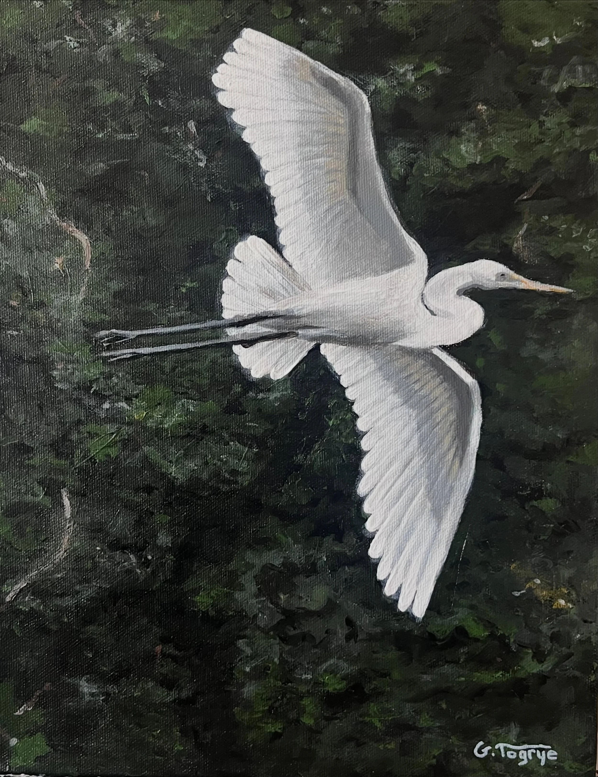 In progress in Savannah studio. This beauty resides in the marsh behind our home. #togryeart #painting #visualart