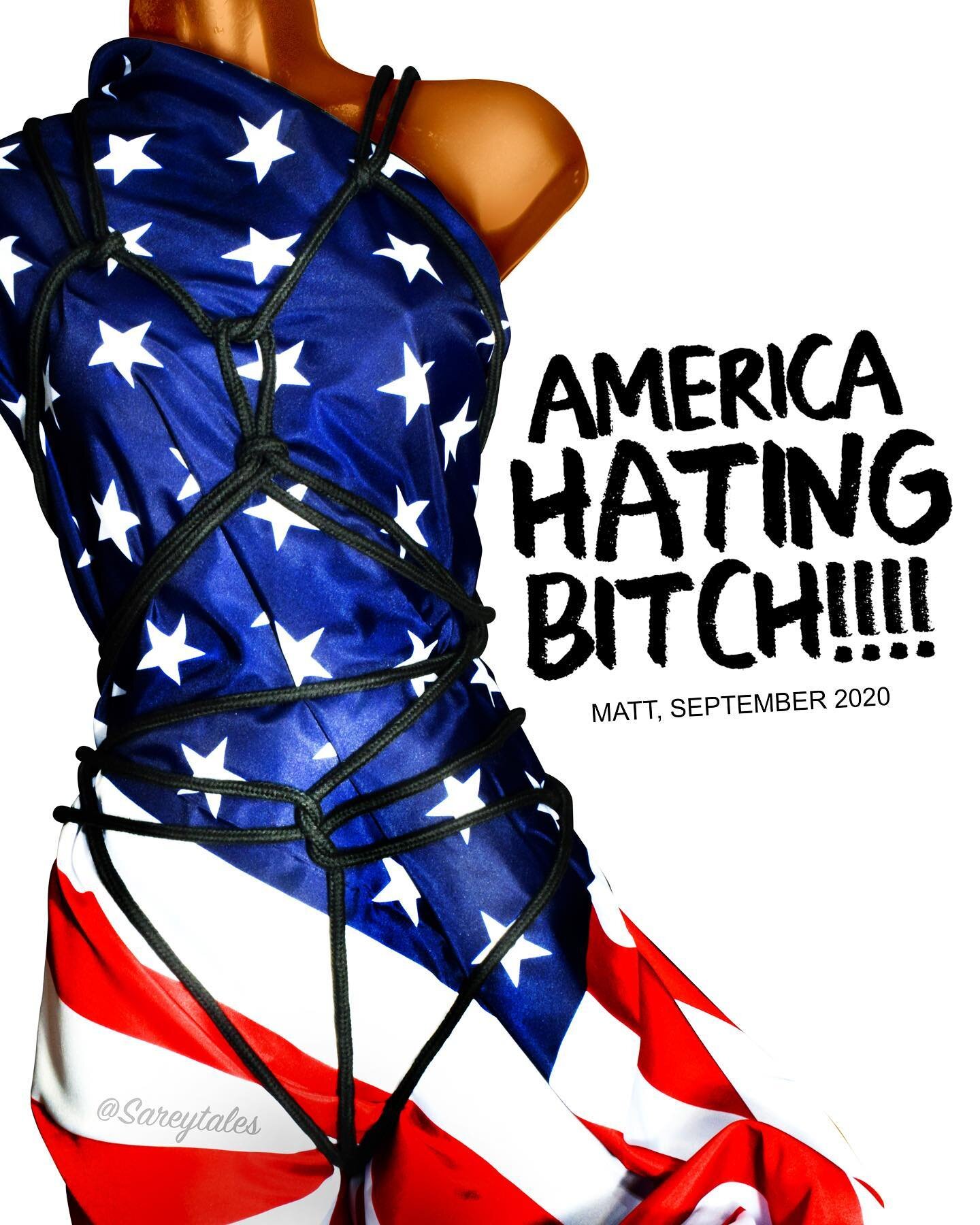 American Kink 4: Patriotism (American Flag, mannequin, digital illustration, 2020) 
🇺🇸

This was the fourth and final piece in my &ldquo;American Kink&rdquo; series back in November 2020. I wanted to share it again today, on Jan. 6th, 2023, two yea