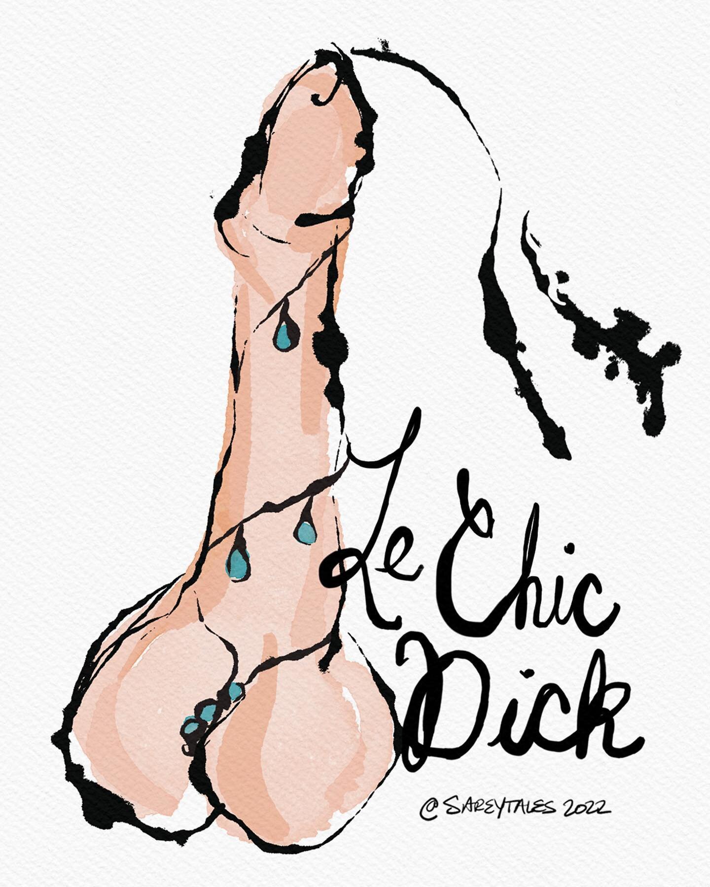&ldquo;Le Chic Dick&rdquo; 💎🍆 (Digital illustration, 11x14, 2022 @sareytales)
.
This little gem will make it&rsquo;s debut at The Dirty Show XXIII in February. Tickets on sale now! Visit @dirtyshowdetroit for more info.
.
Le Chic, as I call him for