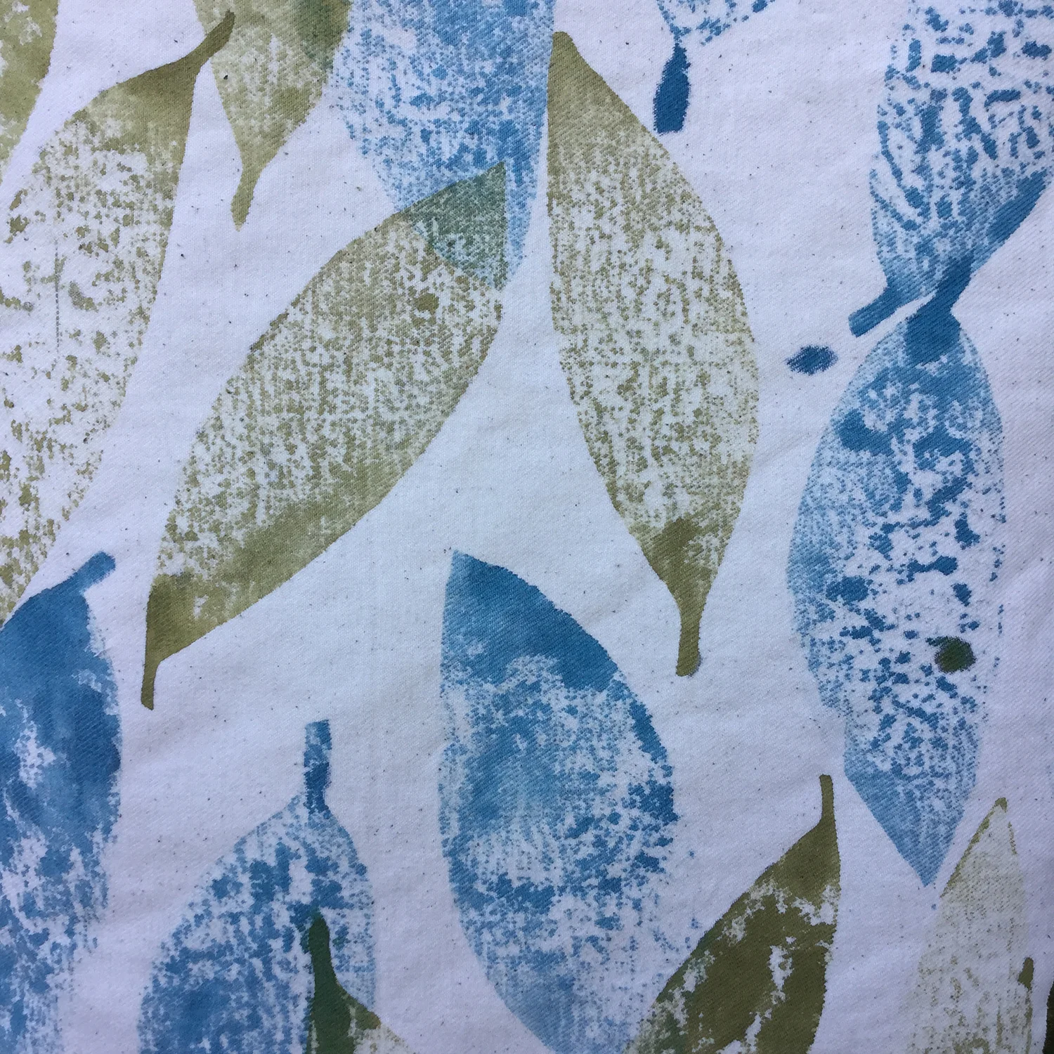 Closeup: Blue Ficus Leaves , 12" x 12" section
