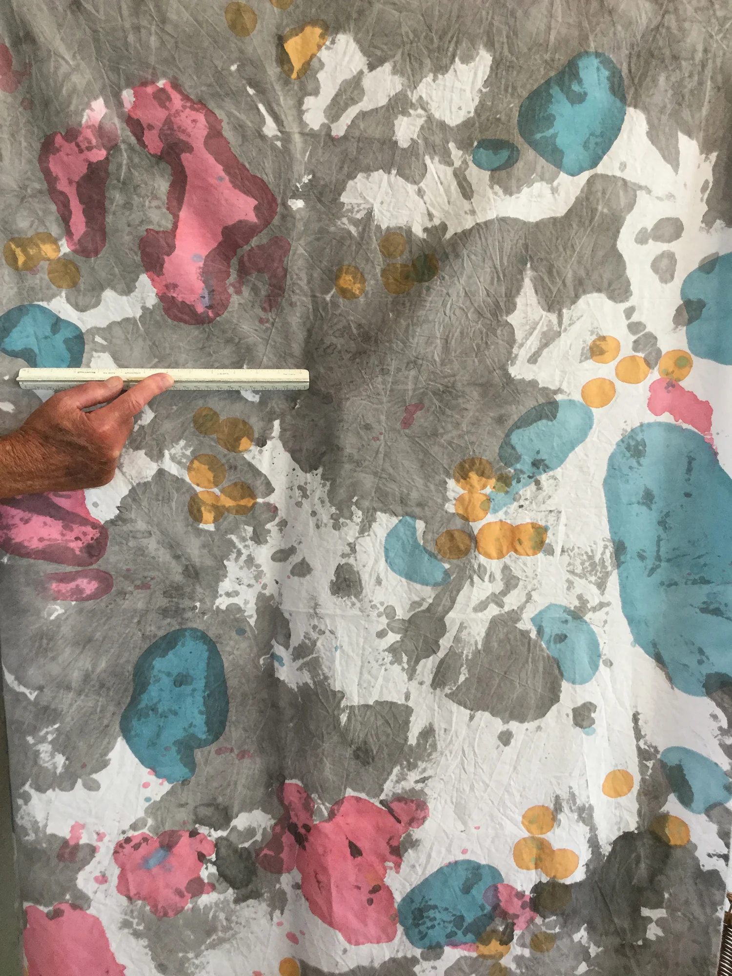 Scale for Black, Blue, Coral Abstract
