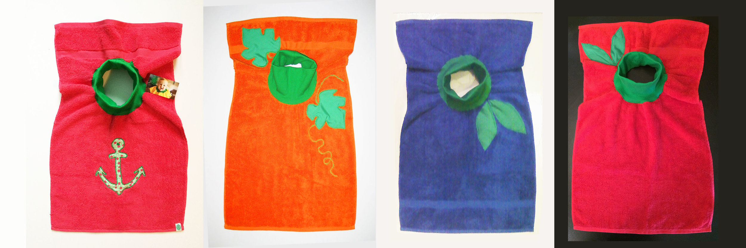 Anchor applique, pumpkin, blueberry and tomato.